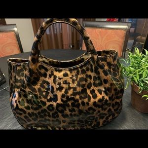Kate Spade Leopard Patent Top Handle bag